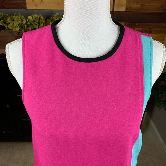 Tahari Arthur Levine Colorblock Dress - Picture 3 of 5